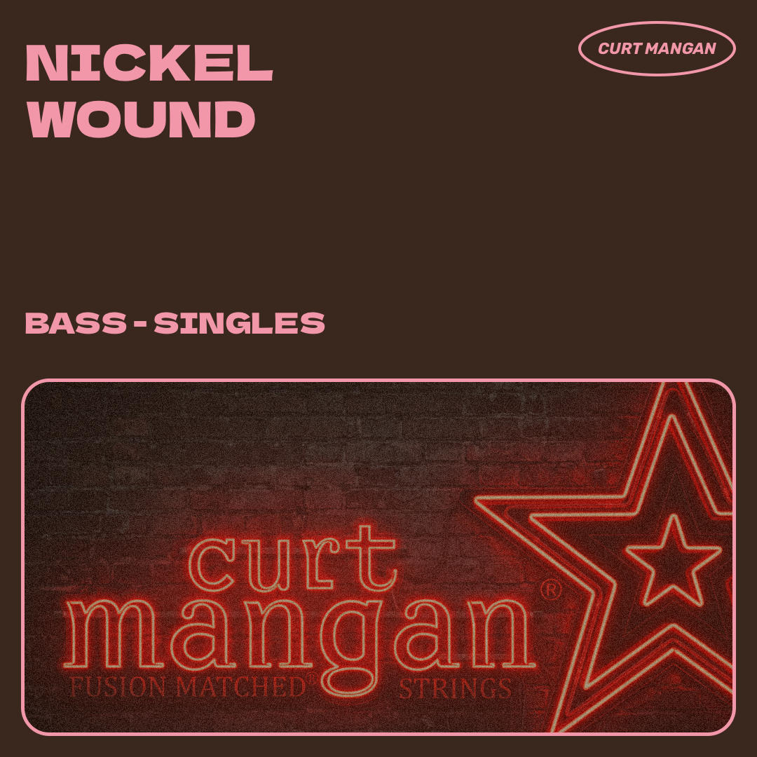 Nickel wound Bass Singles