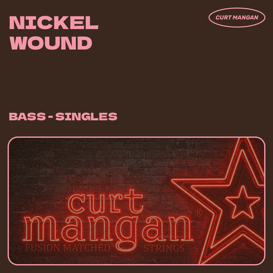 Nickel wound Bass Singles